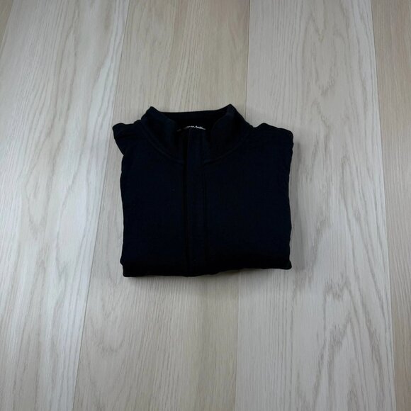 Travis Mathew Mens Black Knit Soft Touch BridgeBank 1/4 Zip Sweater Size Small - Picture 2 of 9